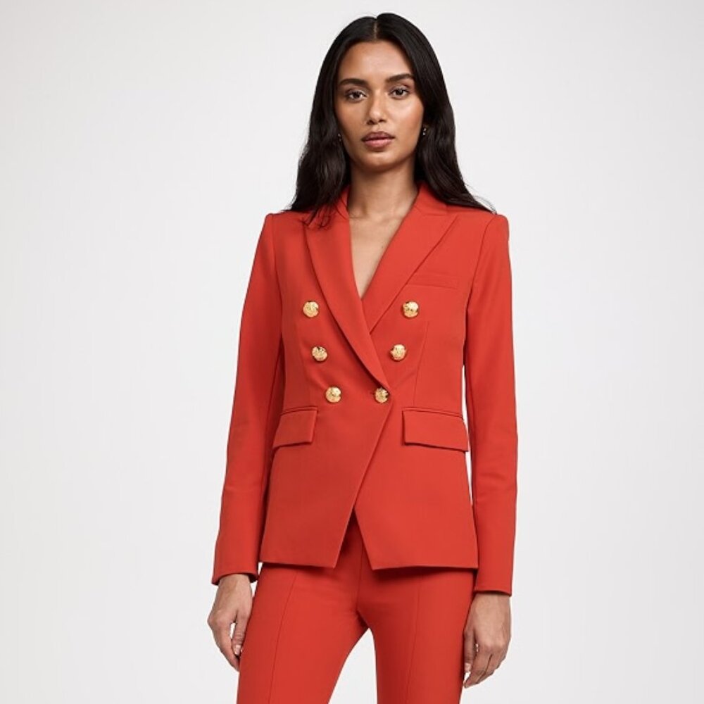 Veronica Beard Miller Dickey Blazer Red Jacket Suiting Career